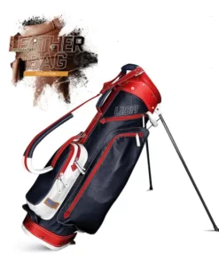 Sun Mountain Golf Sun Mountain Leather Stand Bag - Navy/White/Red