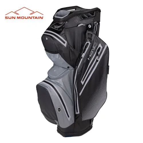 Sun Mountain Golf Sun Mountain 2023 H2NO Staff Cart Bag - Black/Nickel/Cadet 1 Sun Mountain Golf Sun Mountain 2023 H2NO Staff Cart Bag - Black/Nickel/Cadet