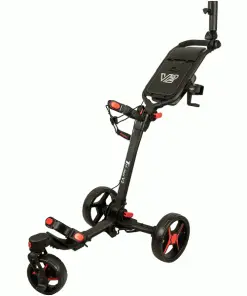 AXGLO TRI-360 V2 GOLF PUSH TROLLEY – BLACK / RED +FREE £39.99 ACCESSORY PACK