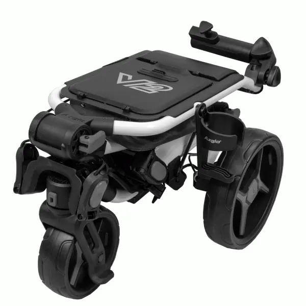 AXGLO TRI-360 V2 GOLF PUSH TROLLEY – WHITE / GREY +FREE £39.99 ACCESSORY PACK 2 AXGLO TRI-360 V2 GOLF PUSH TROLLEY – WHITE / GREY +FREE £39.99 ACCESSORY PACK - Image 2