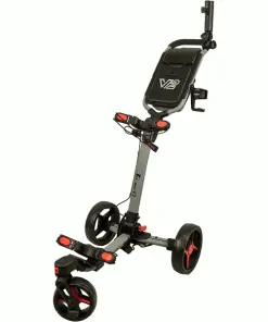 AXGLO TRI-360 V2 GOLF PUSH TROLLEY – GREY / RED +FREE £39.99 ACCESSORY PACK