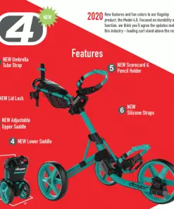 CLICGEAR MODEL 4.0 GOLF TROLLEY – SILVER +FREE GIFT PACK -Golf Clubs Shop 4info 9 600x600 1