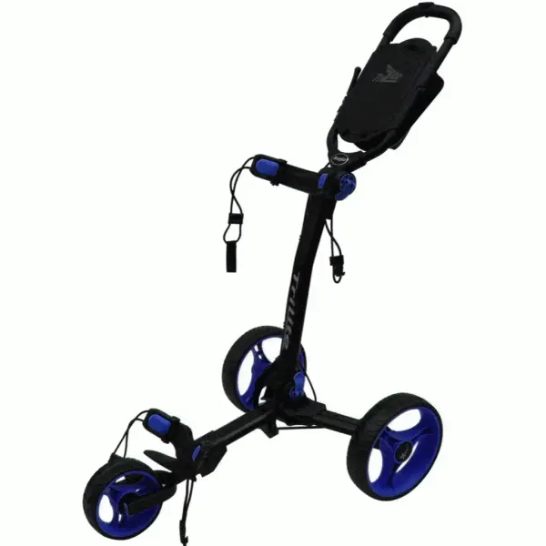 AXGLO TRILITE 3 WHEEL GOLF TROLLEY – BLACK / BLUE +FREE £39.99 ACCESSORY PACK 1 AXGLO TRILITE 3 WHEEL GOLF TROLLEY – BLACK / BLUE +FREE £39.99 ACCESSORY PACK