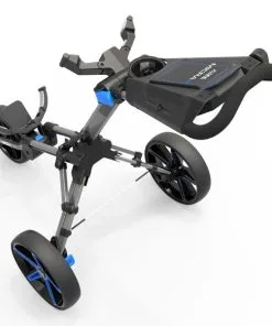 POWAKADDY MICRA GOLF PUSH TROLLEY – BLUE -Golf Clubs Shop MICRA BLUE OPEN REAR copy 600x601 1