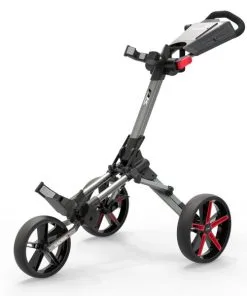 POWAKADDY MICRA GOLF PUSH TROLLEY – RED 7 POWAKADDY MICRA GOLF PUSH TROLLEY – RED -Golf Clubs Shop MICRA RED OPEN FRONT copy 600x600 1