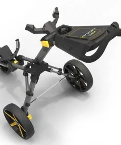 POWAKADDY MICRA GOLF PUSH TROLLEY – YELLOW -Golf Clubs Shop MICRA YELLOW OPEN REAR copy 600x600 1