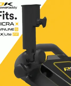 POWAKADDY DLX LITE FF GOLF PUSH CART – GUN METAL / YELLOW +FREE UMBRELLA HOLDER -Golf Clubs Shop PK PUSH UH 600x600 1