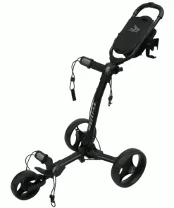 AXGLO TRILITE 3 WHEEL GOLF TROLLEY – BLACK / BLACK +FREE £39.99 ACCESSORY PACK