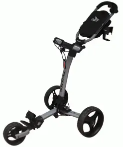 AXGLO TRILITE 3 WHEEL GOLF TROLLEY – GREY / BLUE +FREE £39.99 ACCESSORY PACK