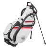 Wilson Golf Wilson Staff Exo II Stand Bag - White/Black/Red -Golf Clubs Shop exoiiwhiteblack 1