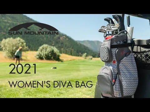 Sun Mountain Golf Sun Mountain 2021 Diva Cart Bag - Blue/Tropic Print 2 Sun Mountain Golf Sun Mountain 2021 Diva Cart Bag - Blue/Tropic Print - Image 2
