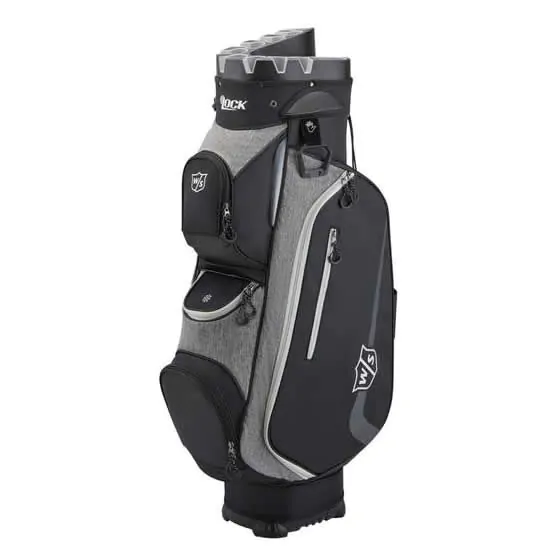 Wilson Golf Wilson Staff I Lock III Cart Bag - Black/Grey/White 1 Wilson Golf Wilson Staff I Lock III Cart Bag - Black/Grey/White