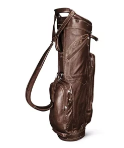 Sun Mountain Golf Sun Mountain Leather Cart Bag - Brown/Khaki