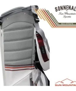 Sun Mountain Golf Sun Mountain 2023 Mid Stripe Stand Bag - White/Cadet/Brick -Golf Clubs Shop sm23 mstr wcb5