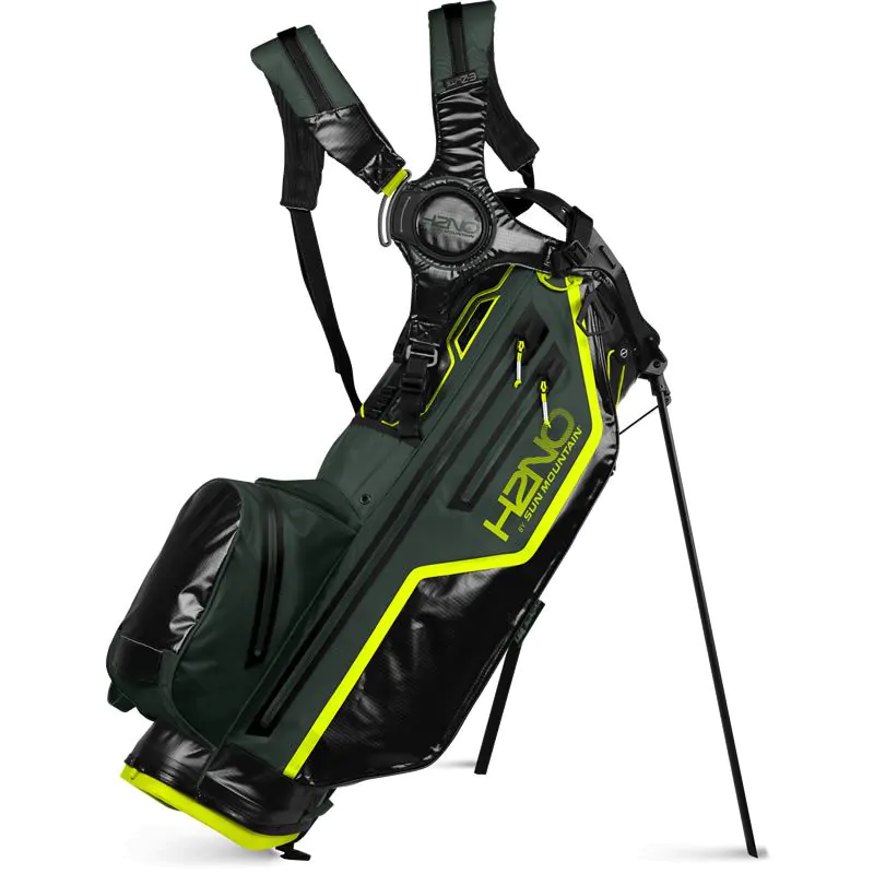 Sun Mountain Golf Sun Mountain 2022 H2NO 14 Way Stand Bag - Black/Forest/Atomic 1 Sun Mountain Golf Sun Mountain 2022 H2NO 14 Way Stand Bag - Black/Forest/Atomic