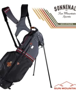 Sun Mountain Golf Sun Mountain 2023 Mid Stripe Stand Bag - Black/Gunmetal/Red