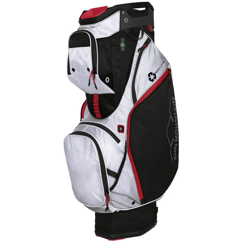 Sun Mountain Golf Sun Mountain 2022 Eco-Lite Cart Bag - Black/White/Red 1 Sun Mountain Golf Sun Mountain 2022 Eco-Lite Cart Bag - Black/White/Red