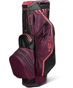 Sun Mountain Golf Sun Mountain 2022 H2NO Lite Waterproof Cart Bag - Black/Berry/Cove