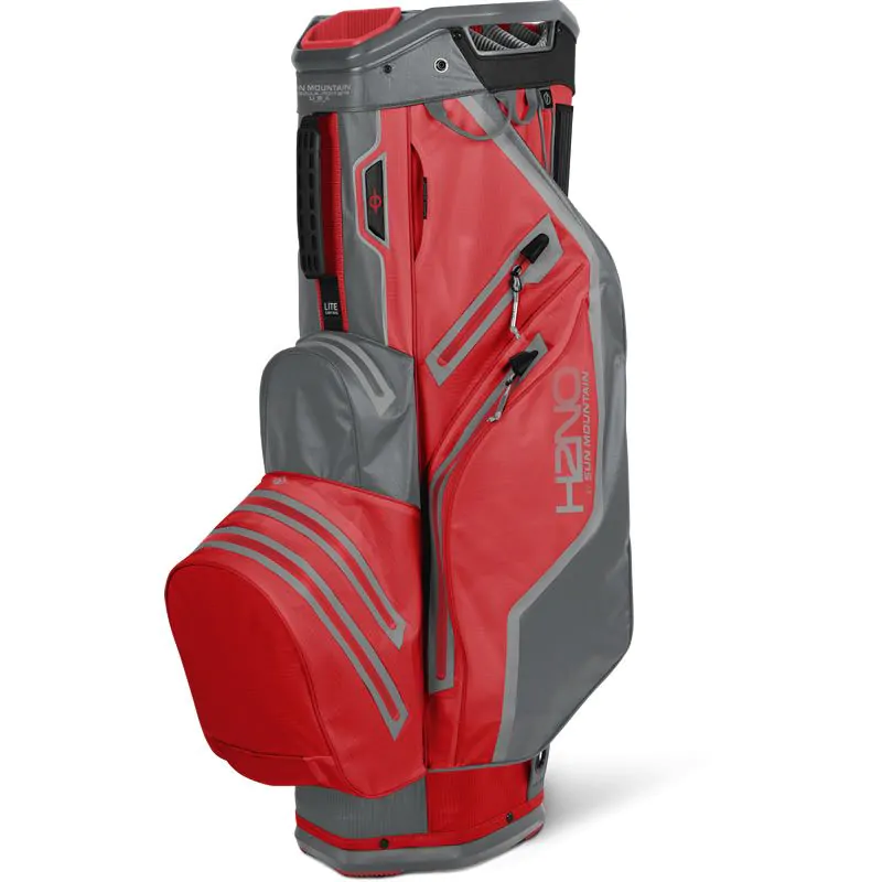 Sun Mountain Golf Sun Mountain 2022 H2NO Lite Waterproof Cart Bag - Red/Nickel/Cadet 1 Sun Mountain Golf Sun Mountain 2022 H2NO Lite Waterproof Cart Bag - Red/Nickel/Cadet