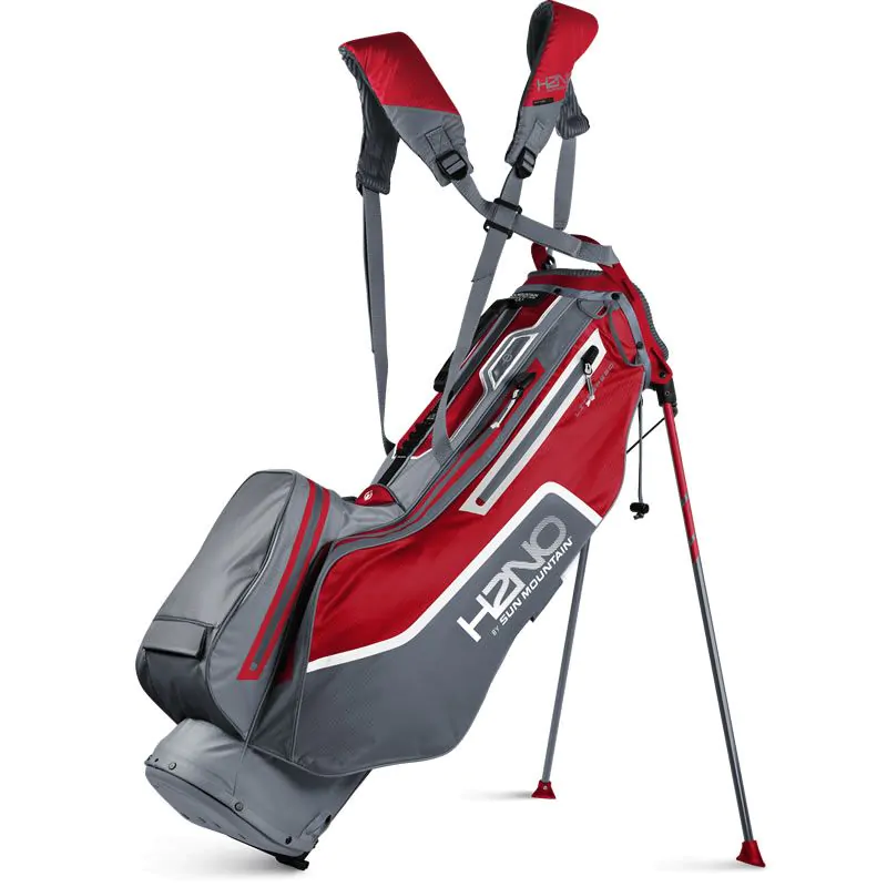 Sun Mountain Golf Sun Mountain 2022 H2NO Lite Speed Stand Bag - C.Grey/Red/White 2 Sun Mountain Golf Sun Mountain 2022 H2NO Lite Speed Stand Bag - C.Grey/Red/White - Image 2