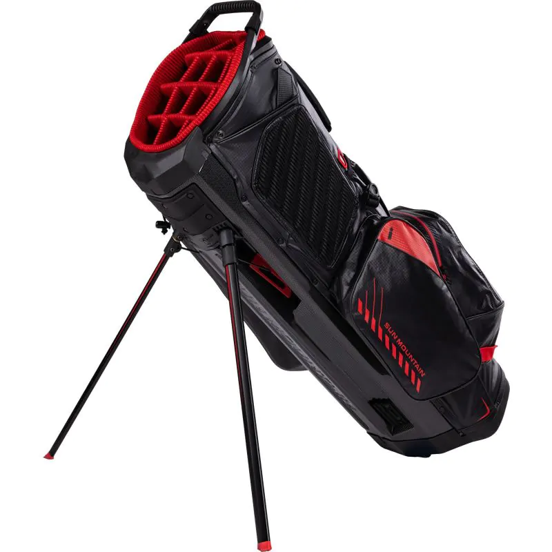 Sun Mountain Golf Sun Mountain 2022 H2NO SportFast Stand Bag - Black/Red 2 Sun Mountain Golf Sun Mountain 2022 H2NO SportFast Stand Bag - Black/Red - Image 2
