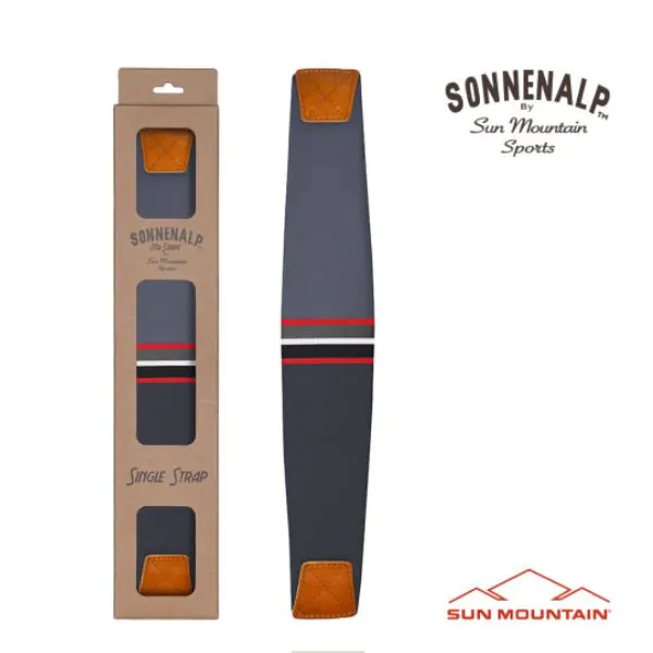 Sun Mountain Golf Sun Mountain 2023 Mid Stripe Strap - Black/Gunmetal/Red 1 Sun Mountain Golf Sun Mountain 2023 Mid Stripe Strap - Black/Gunmetal/Red