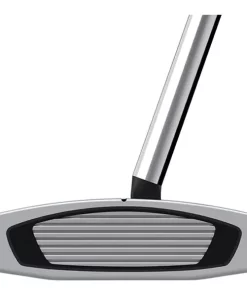 TaylorMade Golf Taylormade Spider GT Silver Centre Shafted Putter -Golf Clubs Shop spider gt centre shaft silver black putter face view