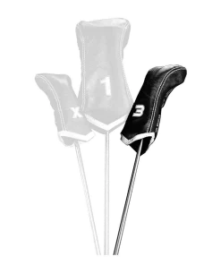 Sun Mountain Golf Sun Mountain Leather Chevron Headcover 3 - Black/White