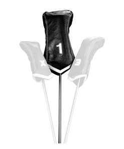 Sun Mountain Golf Sun Mountain Leather Chevron Driver Headcover - Black/White