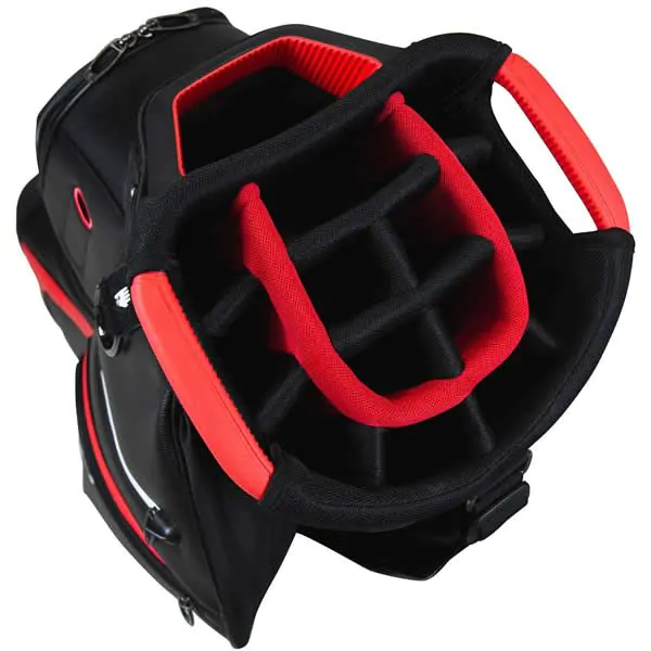 TaylorMade Golf Taylormade Deluxe Cart Golf Bag - Black/Red - Image 2