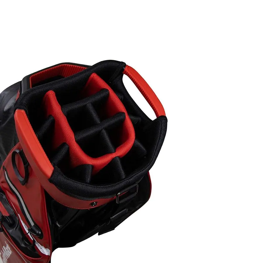 TaylorMade Golf Taylormade Storm Dry Waterproof Cart Bag - Red/Black 2 TaylorMade Golf Taylormade Storm Dry Waterproof Cart Bag - Red/Black - Image 2
