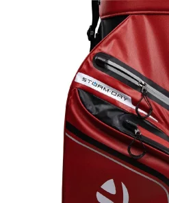 TaylorMade Golf Taylormade Storm Dry Waterproof Cart Bag - Red/Black 5 TaylorMade Golf Taylormade Storm Dry Waterproof Cart Bag - Red/Black -Golf Clubs Shop v97030 zoom d3