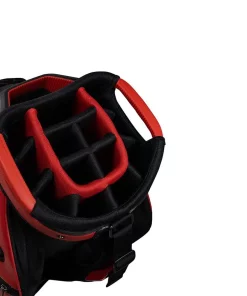 TaylorMade Golf Taylormade Deluxe Cart Golf Bag - Red/Black -Golf Clubs Shop v97031 zoom d2